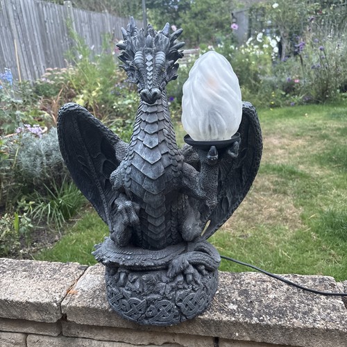 Large dragon resin lamp height - dragon,