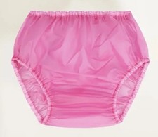 ABDL Adult Baby Soft Waterproof TPU Nappy Pants Plastic PVC Vinyl Pink XL