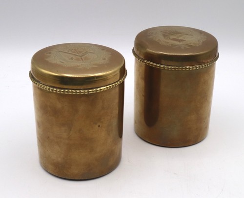 Pair vintage antique brass - vintage,