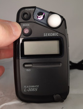 Sekonic L-308S Flashmate Light Meter & Case & Lanyard & Manual - MINT unused 