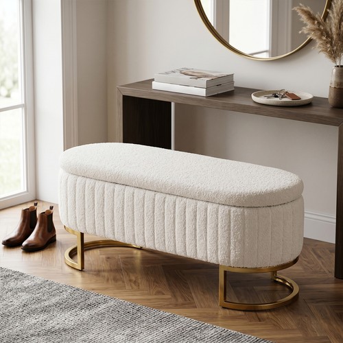 Sherpa upholstered storage - sherpa,