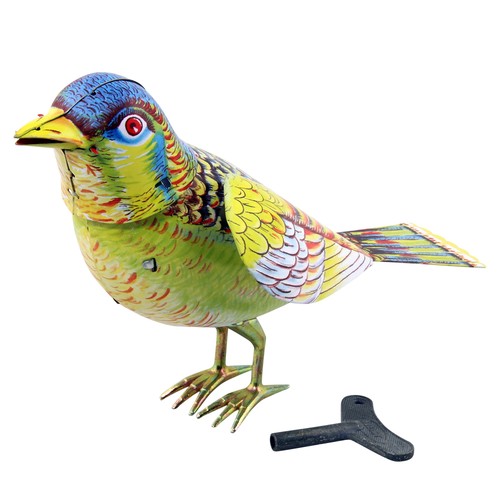 Tin toy singing bird - toy,