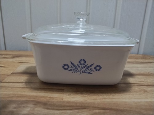 Vtg corning ware b - ware, blue