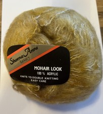 Sheena Anne Mohair Look 50g Wool Ball Gold