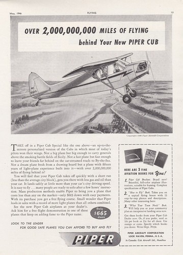 1946 piper cub aircraft - 1946,