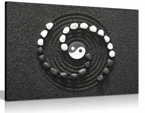 Japanese zen ying yang stones - ying,
