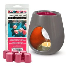 Yankee Candle Gift Set - Sweet Pea Fragrance Wax Melt Warmer Ceramic