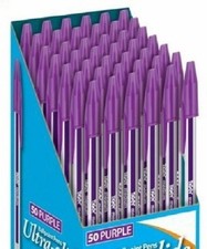 Box Of 50 Purple BIRO PENS