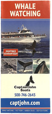 WHALE WATCHING  DEEP SEA FISHING Brochure *NEW* Captain John Boats Plymouth MA
