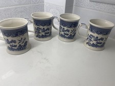 4 x Vintage Churchill Blue &