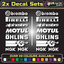 16 x MOTORCYCLE Decals Belly