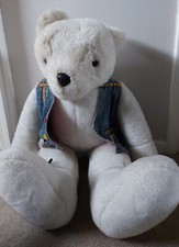HUGE 36" Olly Polar Bear Plush Soft Toy Vintage 1980s Real Soft Toy Ltd UK RARE