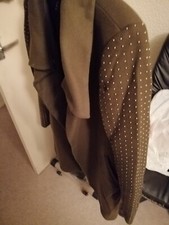 Zara Green studded sleeve coat M