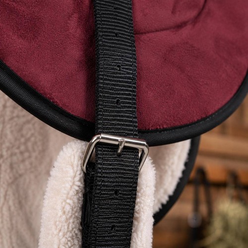 Faux suede saddle pad stitched - faux,