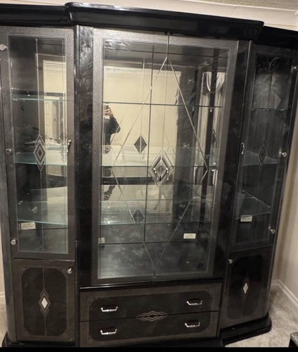 Black glass display - black, cabinet