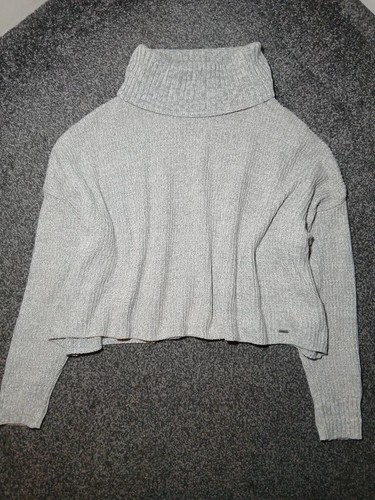 Hollister grey cropped - cropped, jumper