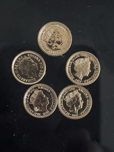 Quarter sovereign gold - 5x,