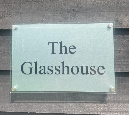 Contemporary house sign - sign, /