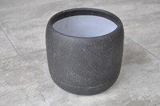 IKEA Ceramic Round Plant Pot Planter Outdoor / Indoor Dark Grey Charcoal - 14 cm