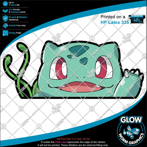 Pokemon bulbasaur peeking car - pokemon,