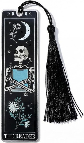 Gothic bookmark with skeleton - gothic,