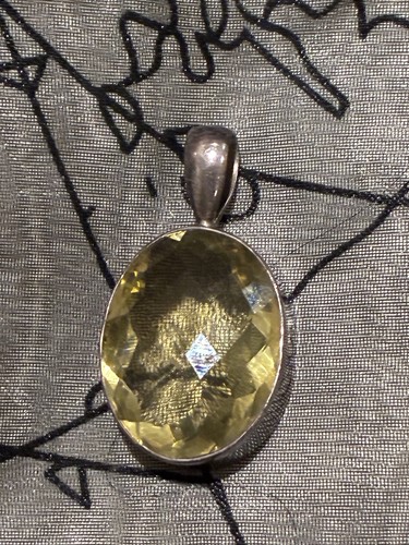 Vintage large citrine - , pendant