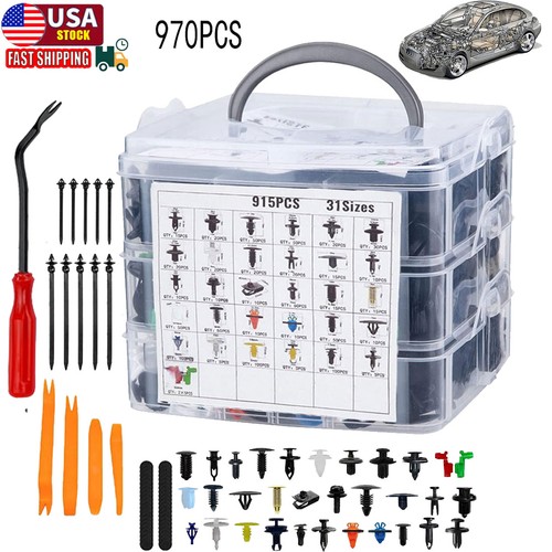 970pcs car push - push, clips