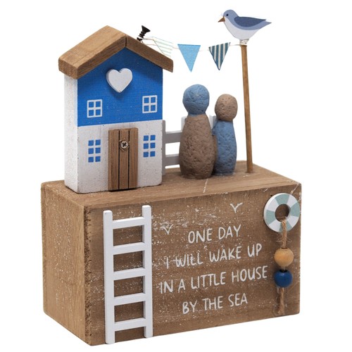 Seaside wooden house ornament - seaside,