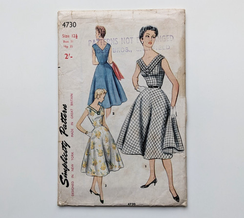 Vintage 1950s sewing pattern - , |