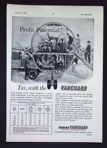 Original 1958 advert - 1958, vickers
