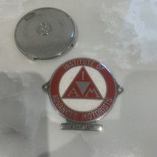 VTG CAR BADGE INSTITUTE OF ADVANCED MOTORIST WITH ST CHRISTOPHER COVER BARTLETT