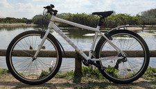 White Carrera Axle Hybrid Bike