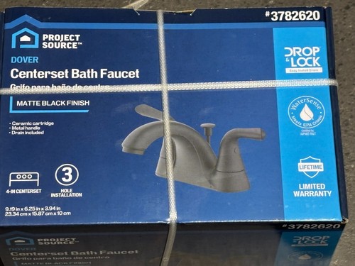 Dover matte black centerset - centerset, 4"
