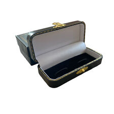 Antique style black leatherette cufflinks boxes. Vintage style handmade box