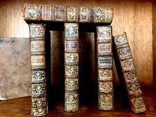 OLD BOOK Leather Antique Binding from 1700s - Literature, History, Religion Etc