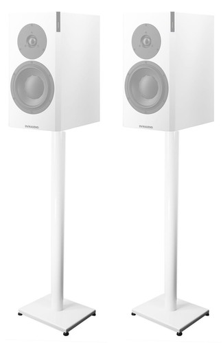 White steel stands - (2), 37”