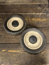 Pair Honda HR194 lawnmower front wheels with bearings (genuine)