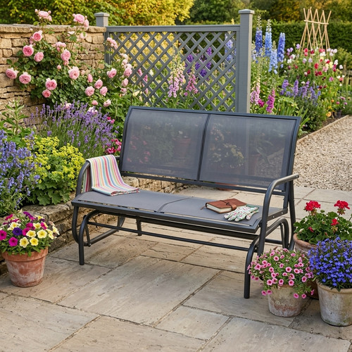 Rocking bench seater steel - bench,