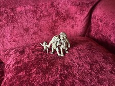 Austrian Bronze cold painted - Lion family holding hands
