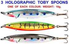 3 MIXED DELUXE 18g TOBY SPOONS
