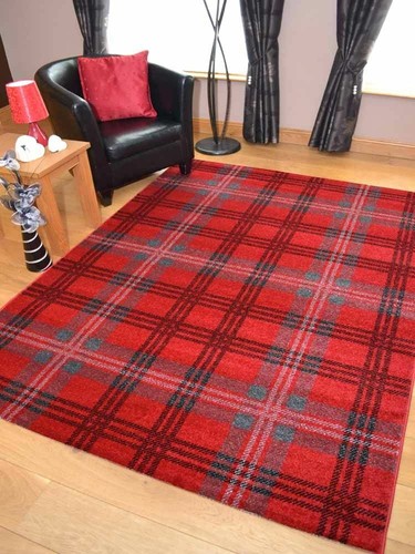 Tartan rug checked mat plaid - checked,