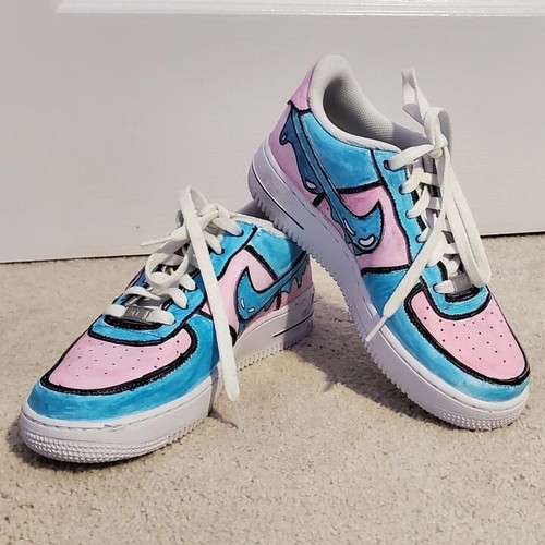 Air force custom shoes blue - force,