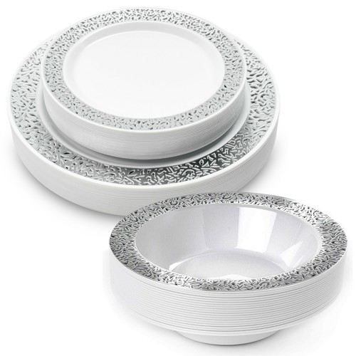 Premium white plastic dinner - premium,