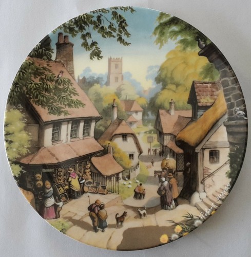 Coalport plate the village - coalport,