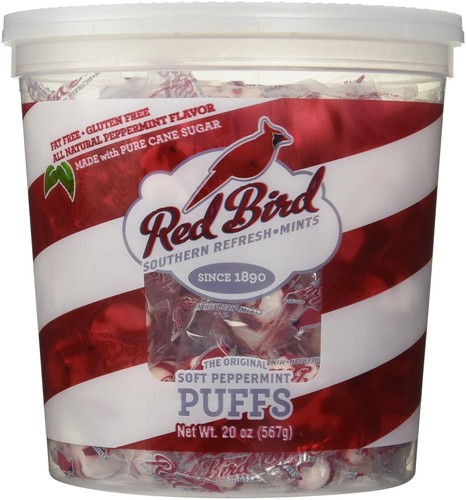 Red bird soft peppermint puffs - red,