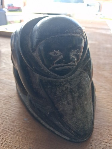 Inuit soapstone hunter - soapstone, "hunter"