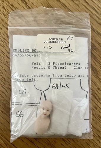 Porcelain dolls house doll kit - house,