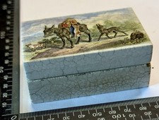 1850’s Coloured Prattware Pot Lid + Base - “DONKEY RIDE” (K461)