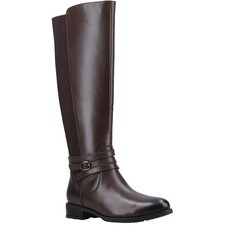 Hush Puppies Womens Brown Vanessa Mid Calf Leather Boots