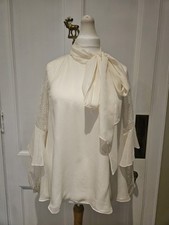 DVF silk ruffle and lace pussy
